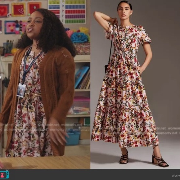 Anthropologie Maeve The Somerset Maxi Dress In Pink Floral L - Picture 3 of 11